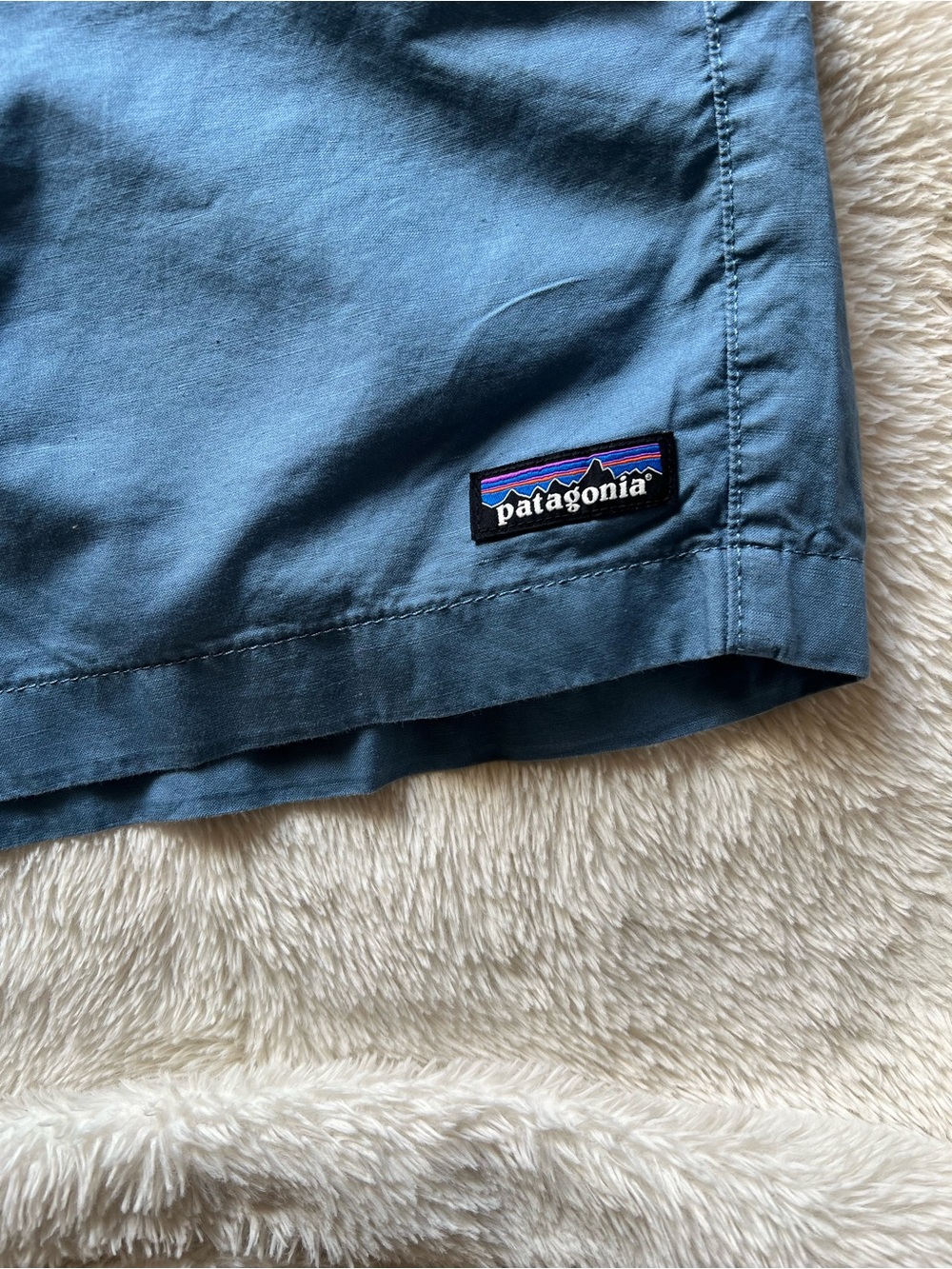 Patagonia Men's Slate Blue Flat Front Shorts - Picture 3 of 9
